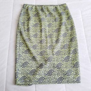 MOSSIMO Women's Size XS Grey Green Lace Overlay High Rise Fitted Pencil Skirt